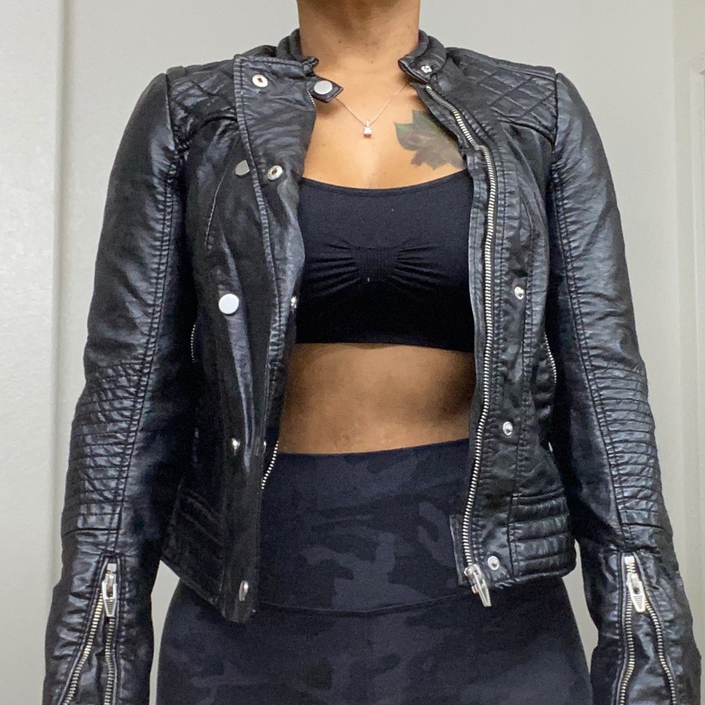 H&M Faux Leather Moto Jacket